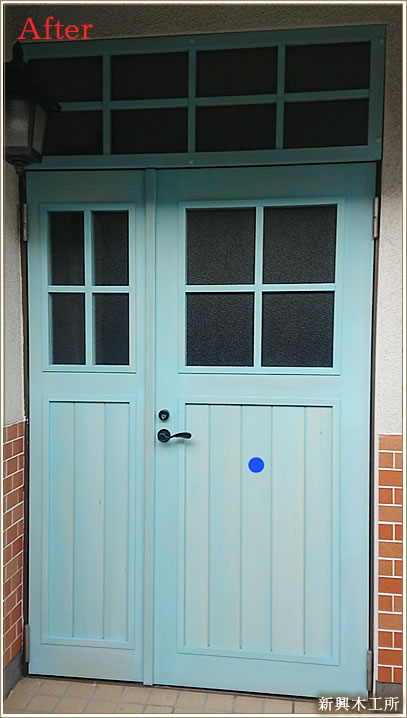 玄関ドアをリフォームしました。